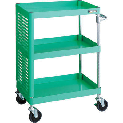 TRUSCO ツールワゴン フェニックスワゴン 省音 600X400XH880 パネル付 ヤンググリーン PEW-963PL-YG 1台（直送品）
