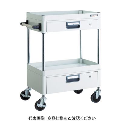 トラスコ中山 TRUSCO ツールワゴン フェニックスワゴン 省音 600X400XH880 引出付 ホワイト PEW-963VZ-W 1台（直送品）