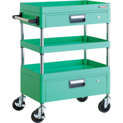 TRUSCO ツールワゴン フェニックスワゴン 省音 600X400XH880 引出付 ヤンググリーン PEW-963VZ-YG 1台（直送品）