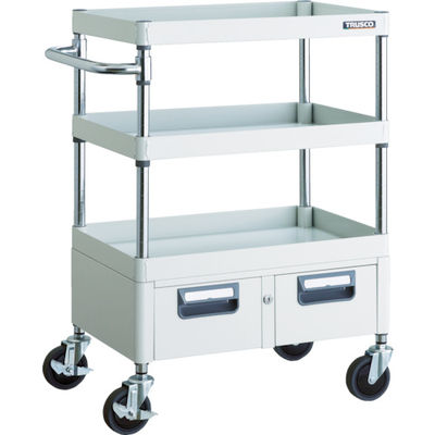 TRUSCO ツールワゴン フェニックスワゴン 省音 600X400XH880 2列引出付 ホワイト PEW-963W-W 1台（直送品）