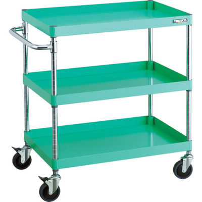 TRUSCO ツールワゴン フェニックスワゴン 省音 750X500XH880 3段 ヤンググリーン PEW-973C-YG 1台（直送品）