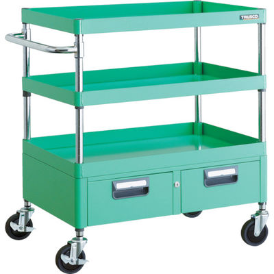 TRUSCO ツールワゴン フェニックスワゴン 省音 750X500XH880 2列引出付 ヤンググリーン PEW-973W-YG 1台（直送品）