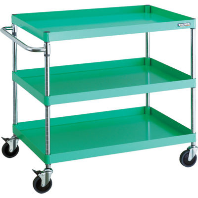 TRUSCO ツールワゴン フェニックスワゴン 省音 900X600XH880 3段 ヤンググリーン PEW-993C-YG 1台（直送品）