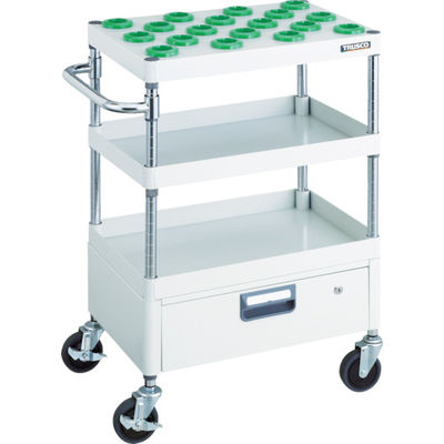 TRUSCO ツールワゴン フェニックスワゴン 省音 600X400 1段引出付 NTー40 ホワイト PEW-TL962BV-W 1台（直送品）