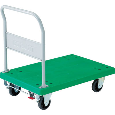 トラスコ中山 TRUSCO 樹脂台車 グランカート 固定 900×605 ストッパー付 TP-902S 1台 489-3239（直送品）