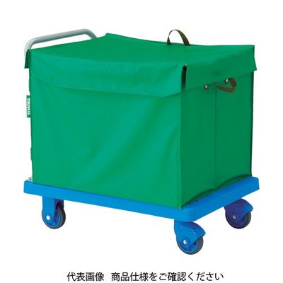 トラスコ中山 TRUSCO 樹脂台車 グランカート サイレント 蓋付ハンドトラックボックス付 718X4 TP-X702-THB 1台（直送品）