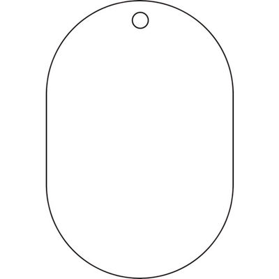 トラスコ中山 TRUSCO 白無地板 小判型 5枚組 70X47X2.5厚 T459-26 1組(5枚) 489-5215（直送品）