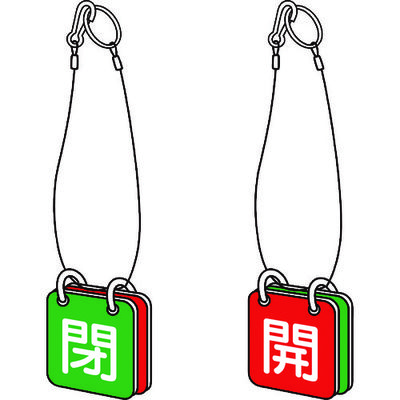 トラスコ中山 TRUSCO バルブ開閉表示板両面用 ロープ付 65角 エコユニボード T857-53 1組(5セット) 489-5371（直送品）