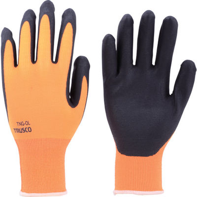 トラスコ中山 TRUSCO 液晶対応すべり止め付ニトリル手袋 オレンジ L TNG-OL 1双 489-6432（直送品）