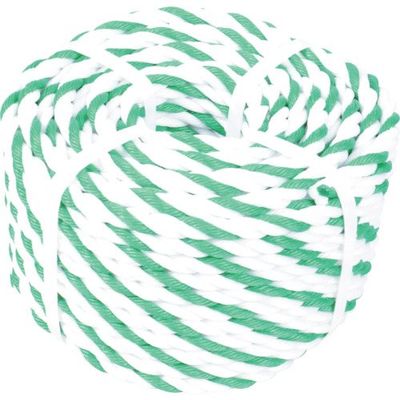 トラスコ中山 TRUSCO 標識ロープ 7.5mm×20m 白・緑 R-920WGN 1巻 489-6629（直送品）