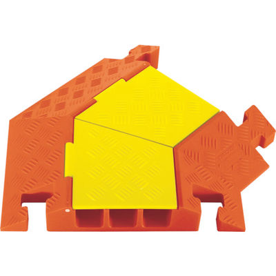 CHECKERS ラインバッカー ケーブルプロテクター 重量型 電線3本 左曲 CPT3X225-R-Y/O 1本（直送品）