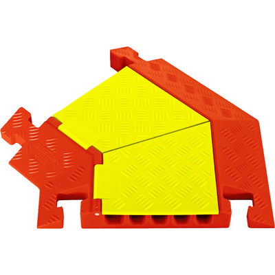 CHECKERS ラインバッカー ケーブルプロテクタ 重量型 電線5本 左曲 CPT5X125-L-Y/O 1本（直送品）