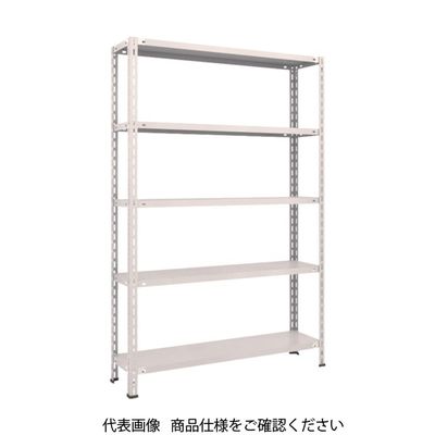 TRUSCO スチールラック 軽量棚 中棚ボルトレス型1200X300X1800 5段 ネオグレー L64V-15 NG 1台(1個)（直送品）