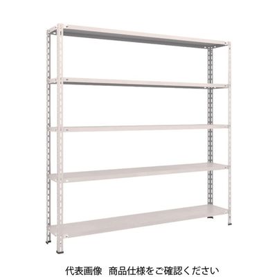TRUSCO スチールラック 軽量棚 中棚ボルトレス型1800X300X1800 5段 ネオグレー L66V-15 NG 1台(1個)（直送品）