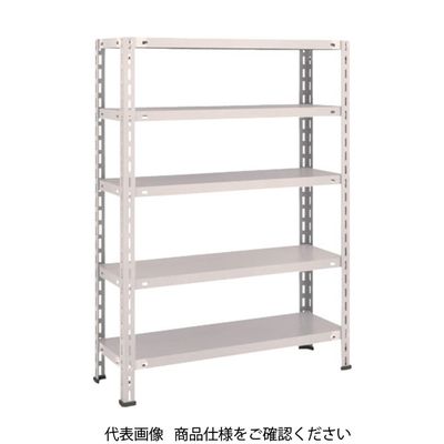 TRUSCO スチールラック 軽量棚 中棚ボルトレス型 875X300X1200 5段 ネオグレー L43V-15 NG 1台(1個)（直送品）