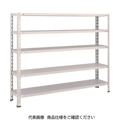TRUSCO スチールラック 軽量棚 中棚ボルトレス型1500X300X1200 5段 ネオグレー L45V-15 NG 1台(1個)（直送品）