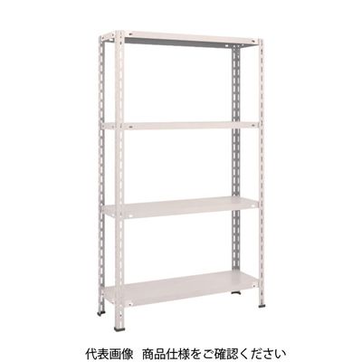 TRUSCO スチールラック 軽量棚 中棚ボルトレス型 875X300X1500 4段 ネオグレー L53V-14 NG 1台(1個)（直送品）