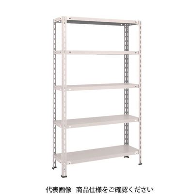 TRUSCO スチールラック 軽量棚 中棚ボルトレス型 875X300X1500 5段 ネオグレー L53V-15 NG 1台(1個)（直送品）