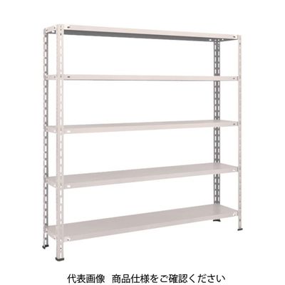 TRUSCO スチールラック 軽量棚 中棚ボルトレス型1500X300X1500 5段 ネオグレー L55V-15 NG 1台(1個)（直送品）