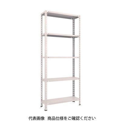 TRUSCO スチールラック 軽量棚 中棚ボルトレス型 875X300X2100 5段 ネオグレー L73V-15 NG 1台(1個)（直送品）