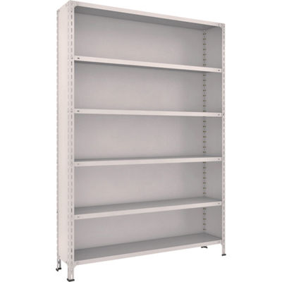 TRUSCO スチールラック 軽量棚背板・側板付 W1500XD300X2100 6段 ネオグレー 75V-26 NG 1台(1個)（直送品）