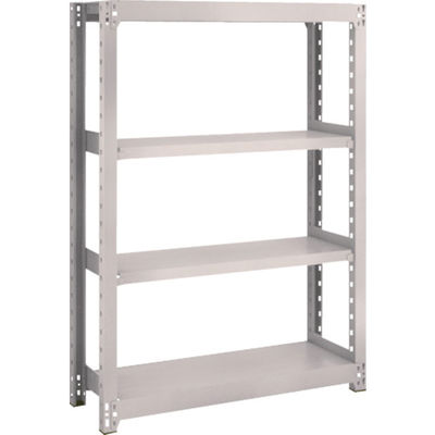TRUSCO スチールラック M2型軽中量棚 860×300×H1200 4段 単体 ネオグレー M2-4334 NG 1セット(1個)（直送品）