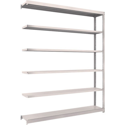 TRUSCO スチールラック M1.5型軽中量棚 1760×295×H2100 6段連結 ネオグレー M1.5-7636B NG（直送品）