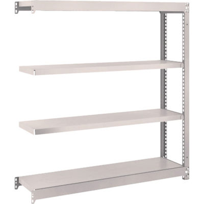 TRUSCO スチールラック M1.5型軽中量棚 1160×295×H1200 4段連結 ネオグレー M1.5-4434B NG（直送品）