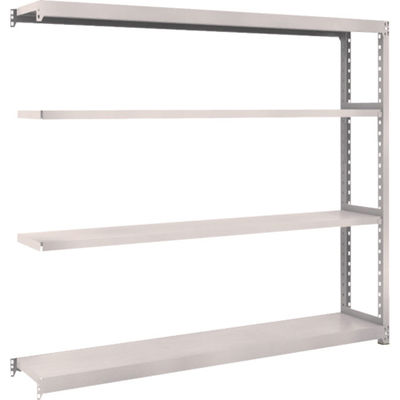 TRUSCO スチールラック M2型軽中量棚 1760×300×H1500 4段 連結 ネオグレー M2-5634B NG 1セット(1個)（直送品）