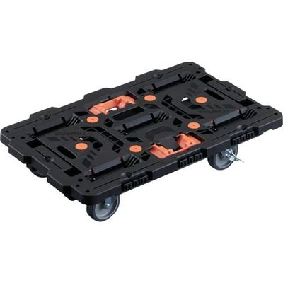 TRUSCO 連結式樹脂製平台車 ビートル 700X450 自在5輪 内2輪ストッパー付 とめたろう付 BT700J5S2-E100T 1台（直送品）