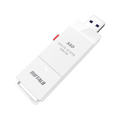 PC対応 USB3.2(Gen2) TV録画 スティック型SSD 500GB ホワイト TypeーC付属 SSD-SCT500U3-WA（直送品）