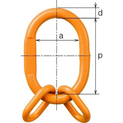 キトー KITO チェンスリング カナグ部材(アイタイプ) サブリンク付マスターリンクHMF 基本使用荷重8.0t HMF10 1個（直送品）