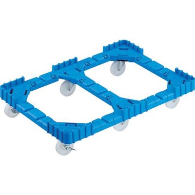 トラスコ中山 TRUSCO OCドーリー 75Lオリコン用 ナイロン車輪 6輪自在ストッパー付 ブルー OCD-75ANS-B 1台（直送品）