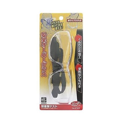 DIAーT 安全オーバーグラス クリア 紐付き 12個入 2743 1ケース(12個) 64-4380-84（直送品）