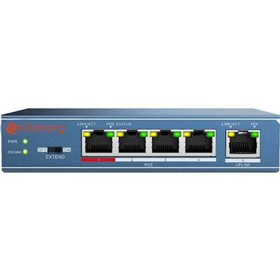 ビットストロング PoE/PoE対応 ネットワークスイッチ DS-3E0105P-E(B) 1台 64-7815-10（直送品）