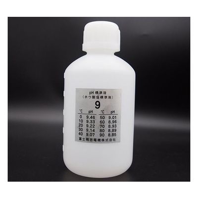 富士精密電機 pH9標準液 CAS No.1303ー96ー4 pH9S 1本 64-8852-08（直送品）