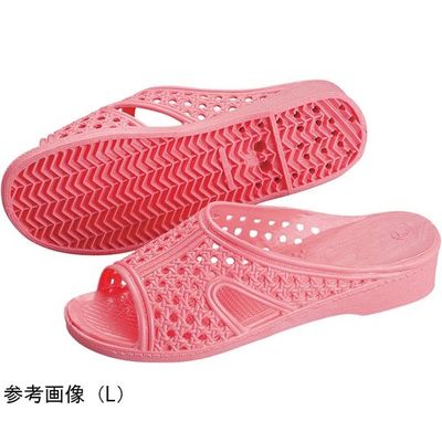 アスカ商事 婦人シャワーサンダル 前あき M ピンク SSV4002 1足 64-9284-31（直送品）