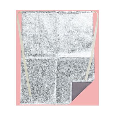 帝健 カーマロンRアルミ蒸着耐熱エプロン 丈82×巾65cm 紐付 RMA24 1枚 64-9331-87（直送品）