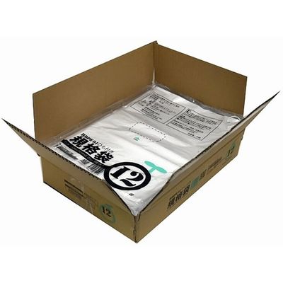 紺屋商事 小箱売:ひも付ポリ袋 01透明 12号 100枚×30冊入 00723312 1箱(3000枚) 64-9608-25（直送品）