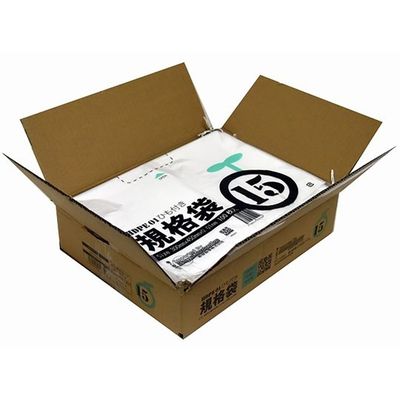 紺屋商事 小箱売:ひも付ポリ袋 01透明 15号 100枚×15冊入 00723315 1箱(1500枚) 64-9608-28（直送品）