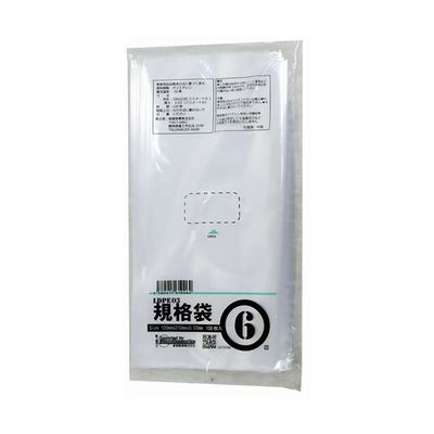 紺屋商事 PE規格ポリ袋 03透明 6号 03×100×210(100枚/冊) 00722006 1パック(100枚) 64-9608-35（直送品）