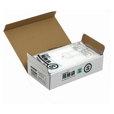 紺屋商事 小箱売:PE規格ポリ袋 03透明 8号 100枚×10冊入 00723008 1箱(1000枚) 64-9608-57（直送品）
