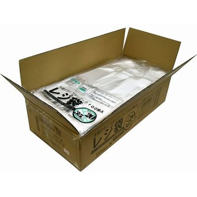 紺屋商事 ケース売:レジ袋半透明 東20西35号 210(340)×460(100枚×20冊) 00723220 1箱(2000枚)（直送品）