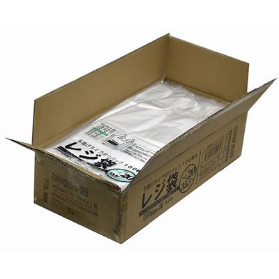 紺屋商事 ケース売:レジ袋乳白 東20西35号 210(340)×460(100枚×20冊) 00723120 1箱(2000枚)（直送品）
