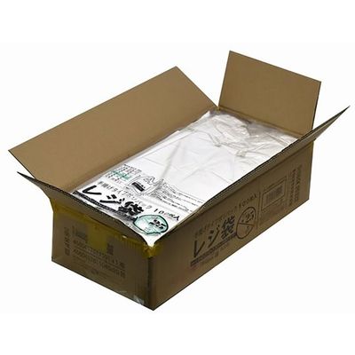 紺屋商事 ケース売:レジ袋乳白 東25号 210(340)×480(100枚×20冊) 00723125 1箱(2000枚)（直送品）