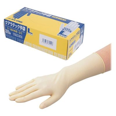 アズワン クアラテック手袋 フルエンボス(パウダーフリー) L 100枚×10箱 1-8448-41 1箱(1000枚)（直送品）