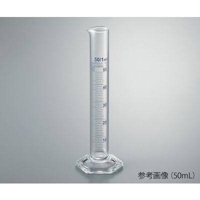 アズワン メスシリンダー(青目盛) 50mL 英語版校正証明書付 3-9179-04-56 1個（直送品）
