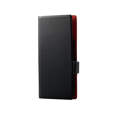 スマホケース 汎用 マルチケース Lサイズ レザー 手帳型 スライド式 ブラック P-05PLFUSBK エレコム 1個（直送品）