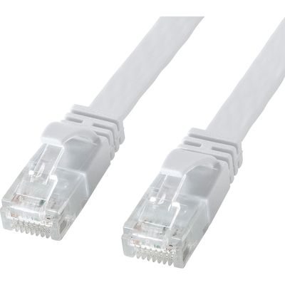 サンワサプライ カテゴリ6AフラットLANケーブル（ホワイト・20m） KB-FL6AL-20W 1本（直送品）