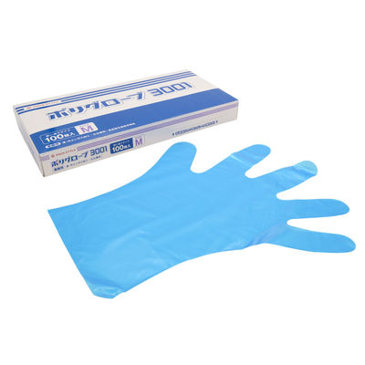 ポリグローブ 3001 箱入 青 M 6000枚(100×60) 00663091 1ケース(6000枚入(100枚×60袋))（直送品）